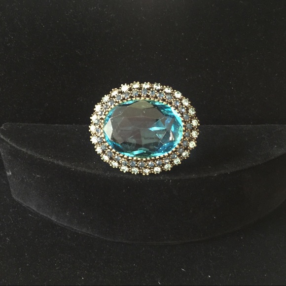 Vintage Signed Pauline Rader Large Crystal Brooch - Picture 6 of 8